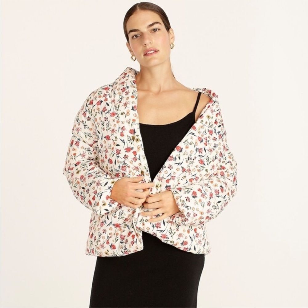 J Crew Alps puffer jacket with PrimaLoft® in vintage floral size medium‎